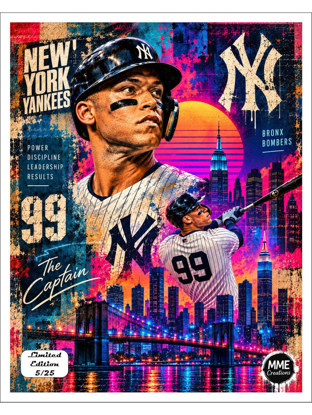 4691 Aaron Judge Avant-Garde Collection Limited Edition /25 8x10 Sports Print
